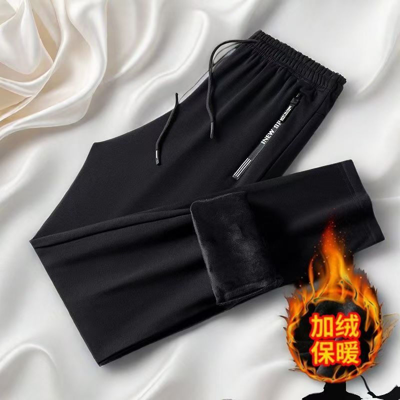 спортивные брюки мужские весна и осень 2023 повседневные брюки больших размеров свободные спортивные штаны осень и зима флисовые утолщенные