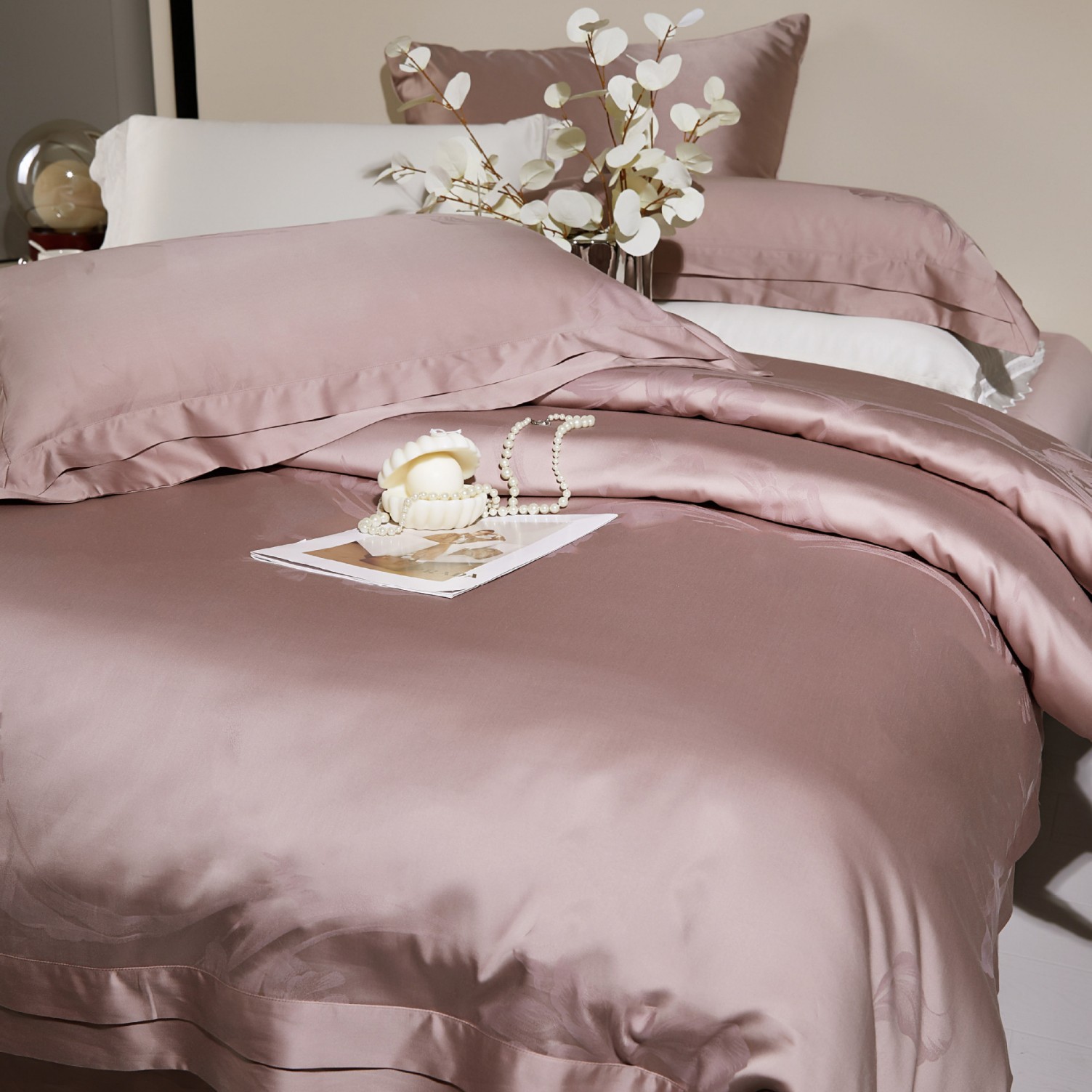 Light Luxury 100 PCs Tencel Long-staple Cotton Pure Cotton Bed Cover Fabric Cotton Quilt Cover Bed Sheet Bedding