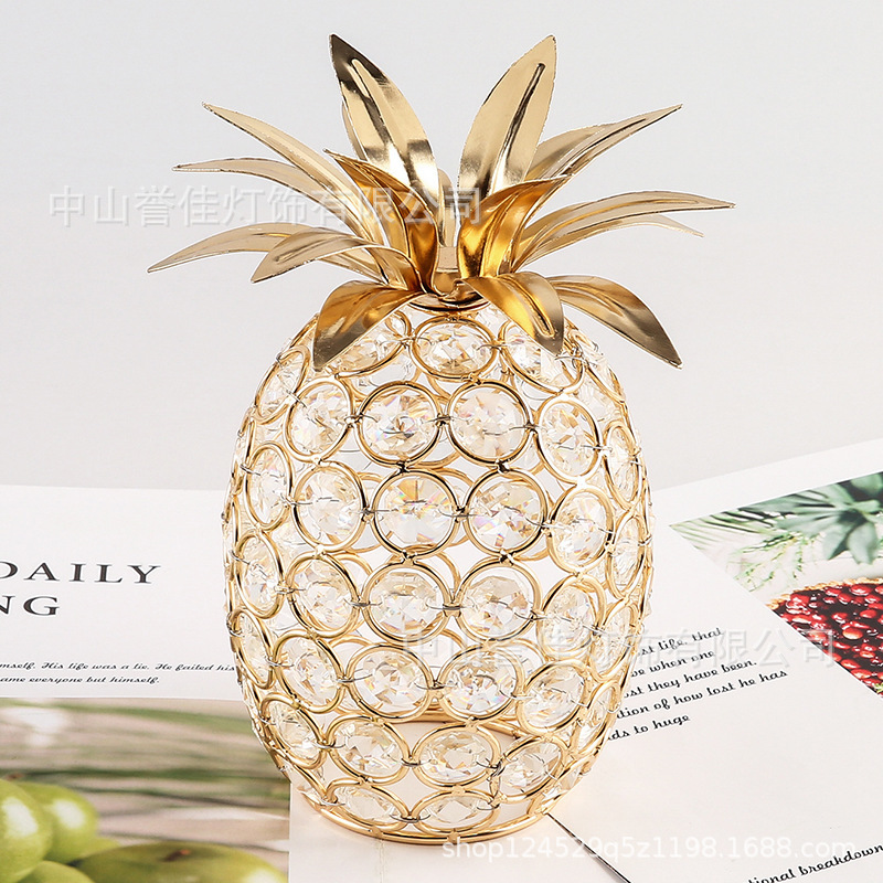 Amazon new creative Crystal Crafts apple pear pineapple shape home decoration decoration factory direct sales