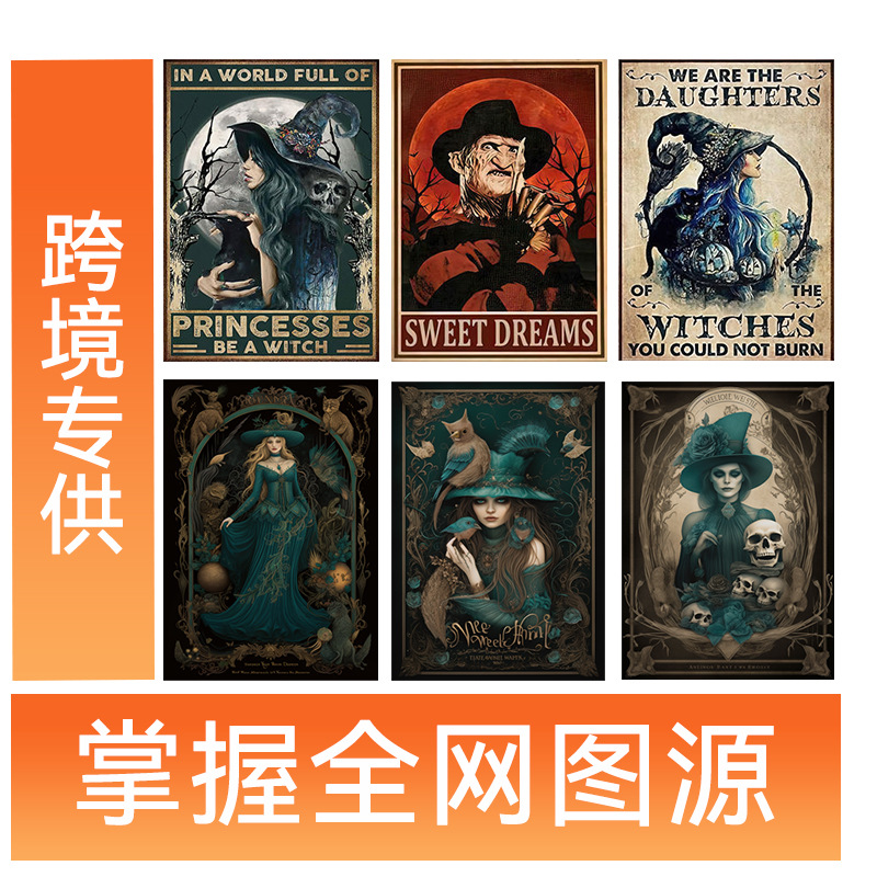 American retro aluminum tin painting factory cafe license plate round pastoral bar wall decoration painting blank board