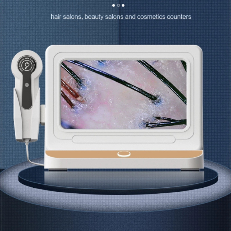 Высококачественный детектор волосистой части головы, анализ волос, детектор кожи, фотоаппарат для физиотерапии кожи, салон красоты