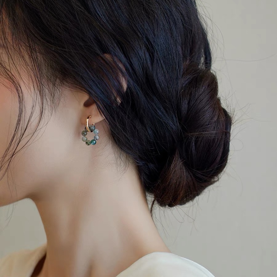 Тихое хорошее время, изысканный дизайн, серьги из натурального агата, нишевые, высококачественные