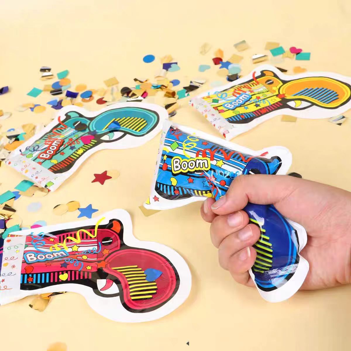 Automatic Inflatable Firework Gun Festival Birthday Party Firework Gun Party Photo Birthday Atmosphere Gun Wedding Handheld Props