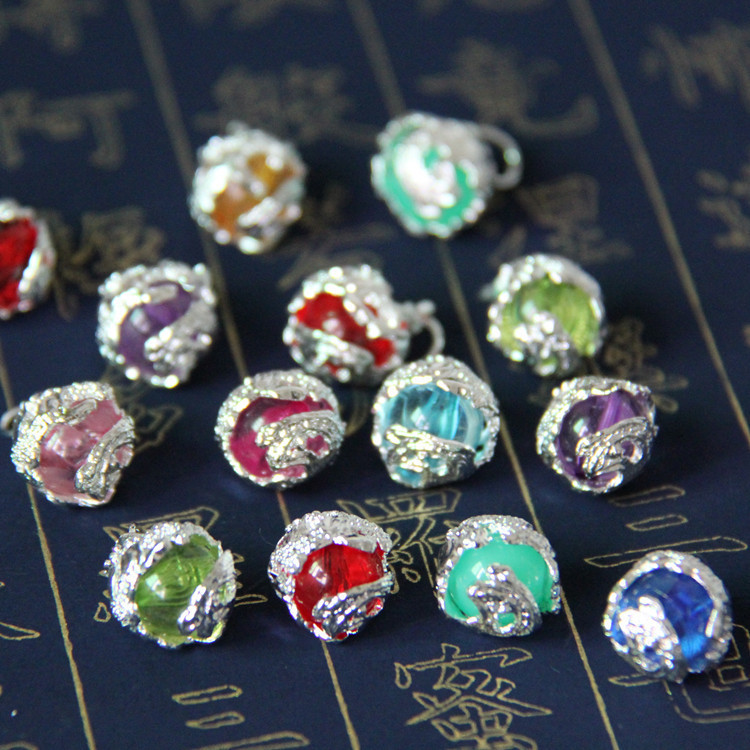 Factory direct silver dragon pillar pendant imitation Malay jade necklace dragon pillar pendant gift couple jewelry gift