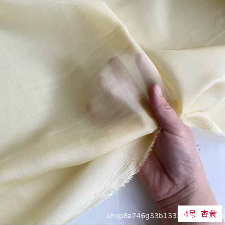 140 Wide Pure Color Silk Cotton Fabric Silk Cotton Clothing Suspender Shirt Lining Dress Mulberry Silk Fabric