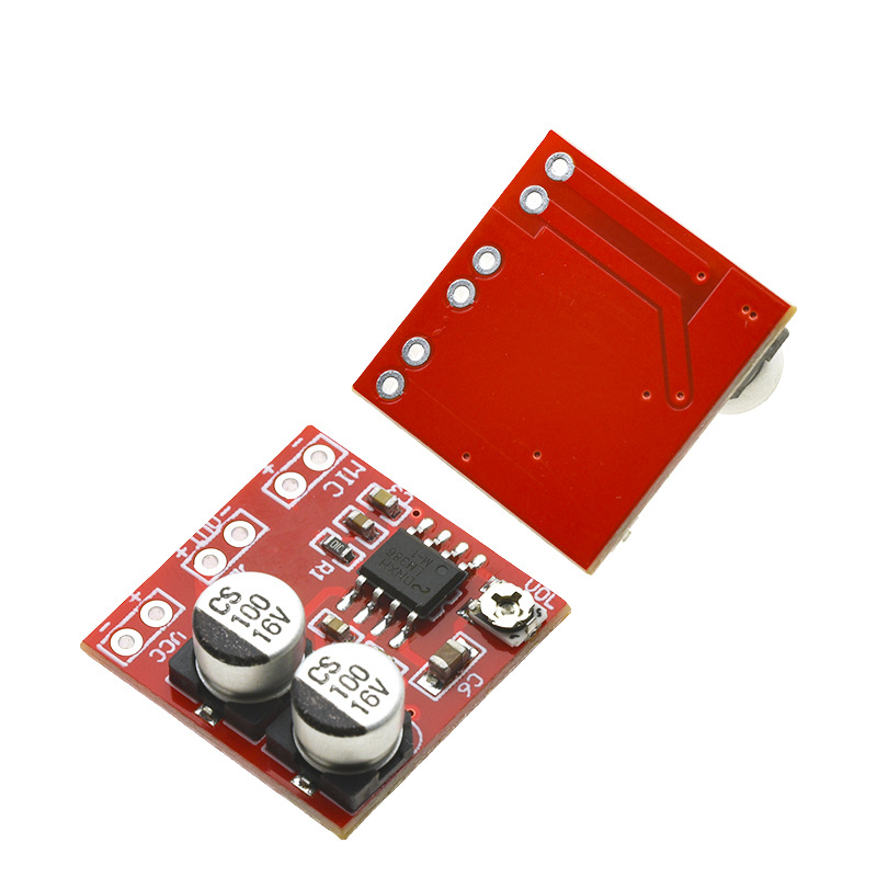 LM386 electret microphone amplifier board microphone pickup module can drive headphones and low-power speakers