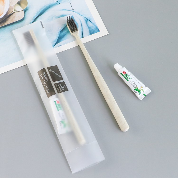 Disposable toothbrush Hotel Hotel dedicated household hospitality straw soft bristle teeth with toothpaste toiletries wholesale
