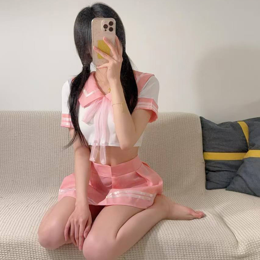 Golden Night Sex Lingerie Sexy Pure Desire Soft Girl Student Dress JK Uniform Temptation Free Skirt sailor Suit suit Women