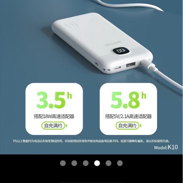 Пауэрбанк Telecomda 10000Mah с быстрой зарядкой, сертифицированный по национальному стандарту 3C, с дисплеем уровня заряда, большая емкость, полимерный