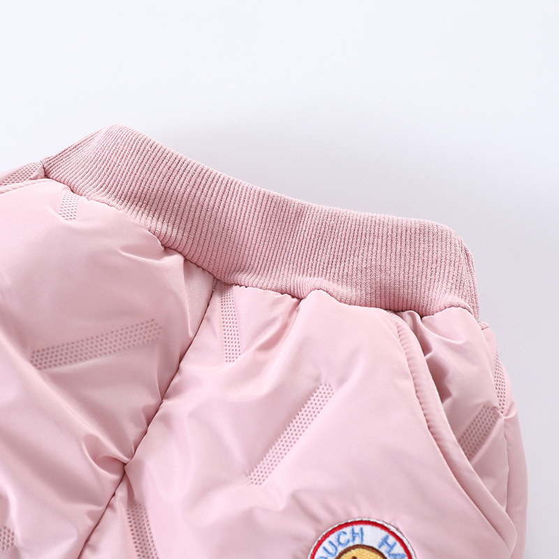 Children's Cotton Pants fleece-lined Thickened Casual Female Baby Winter Outfit Windproof Warm Pants for Small and Medium-sized Children and Boys Long Pants