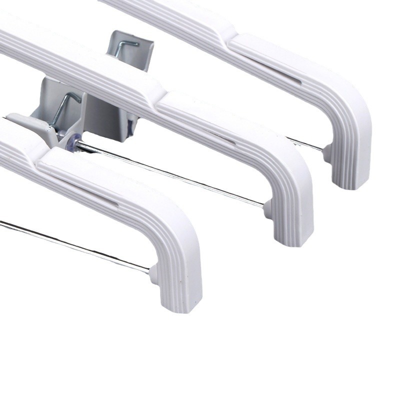 Cross-Border Home Clothes White Plastic Clothes Hanger for Men and Women, Kidsren's Clothes Hanger Support, Trouser Rack, Clothes Hanger for Home Use