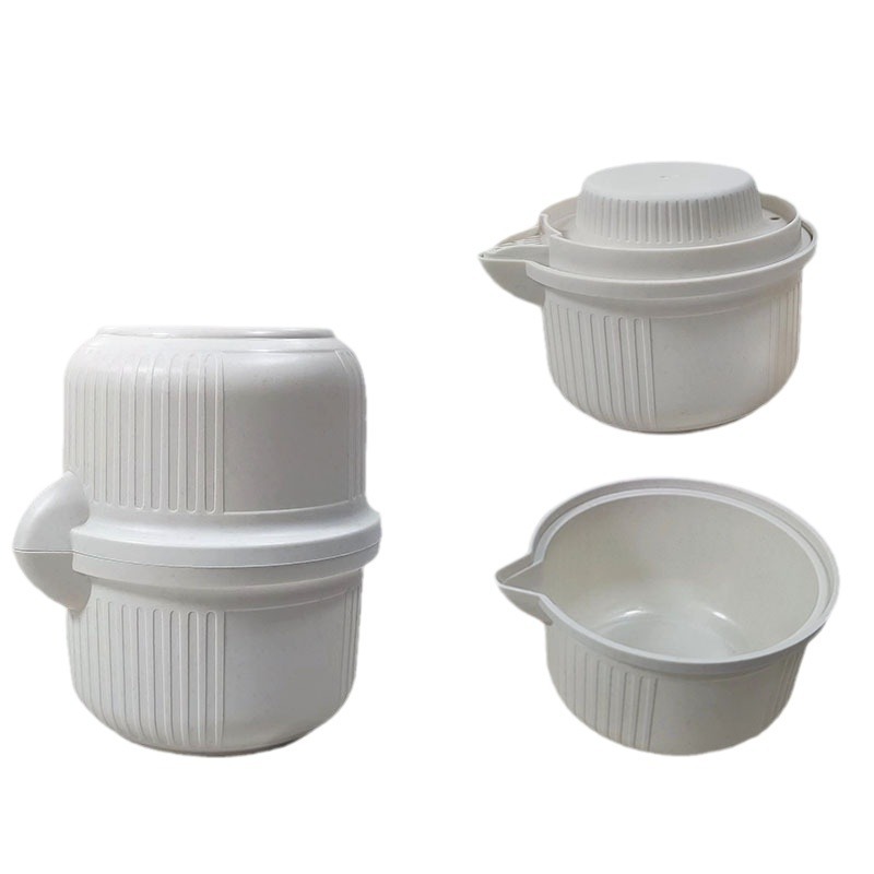 Manufacturer Wholesale Disposable Rice Husk Travel Kung Fu Tea Set Teapot Business Trip Camping Hotel Room Portable