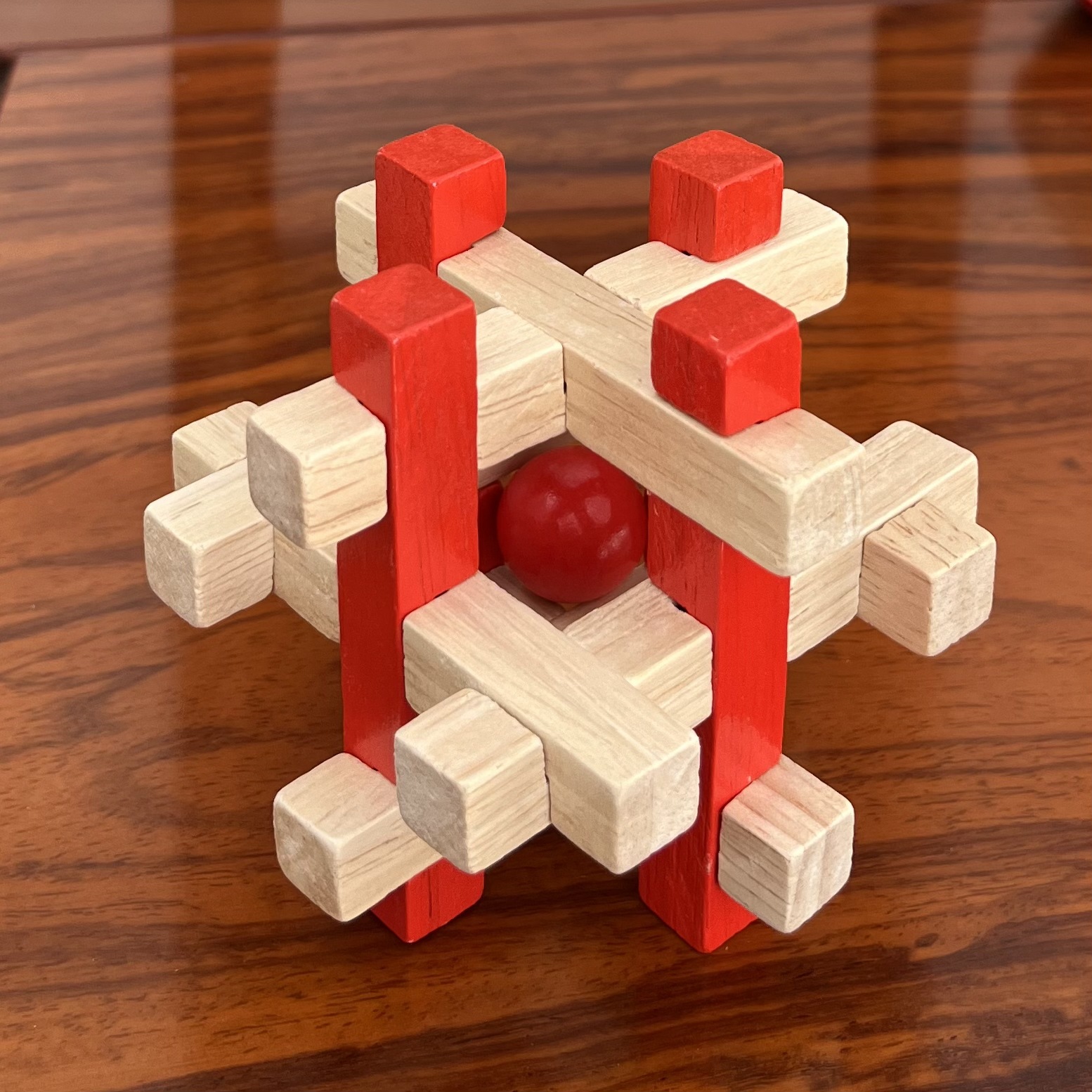 Kongming lock children's wooden toy Kongming lock Luban lock full set classical mortise wooden toy Kongming lock