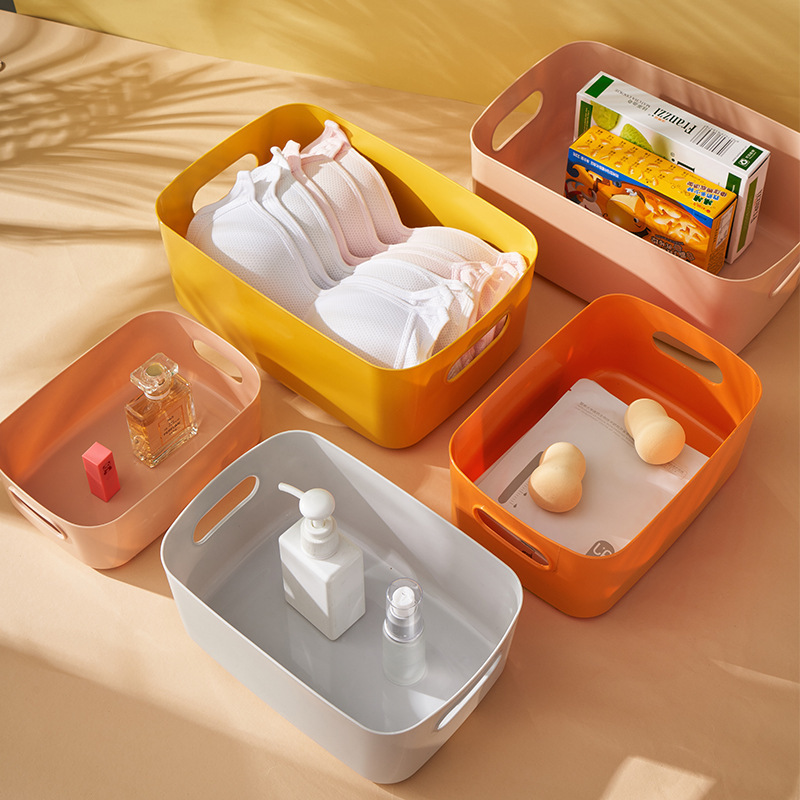 Sundry Storage Box Office Desktop Plastic Box Cosmetic Storage Basket Kitchen Storage Basket Snack Storage Box