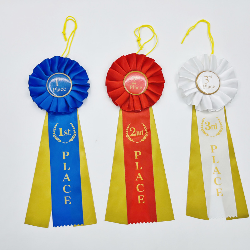 Значок из атласа, жестяной значок из атласа, универсальный значок, цветочная медаль, корсаж 1 2 3