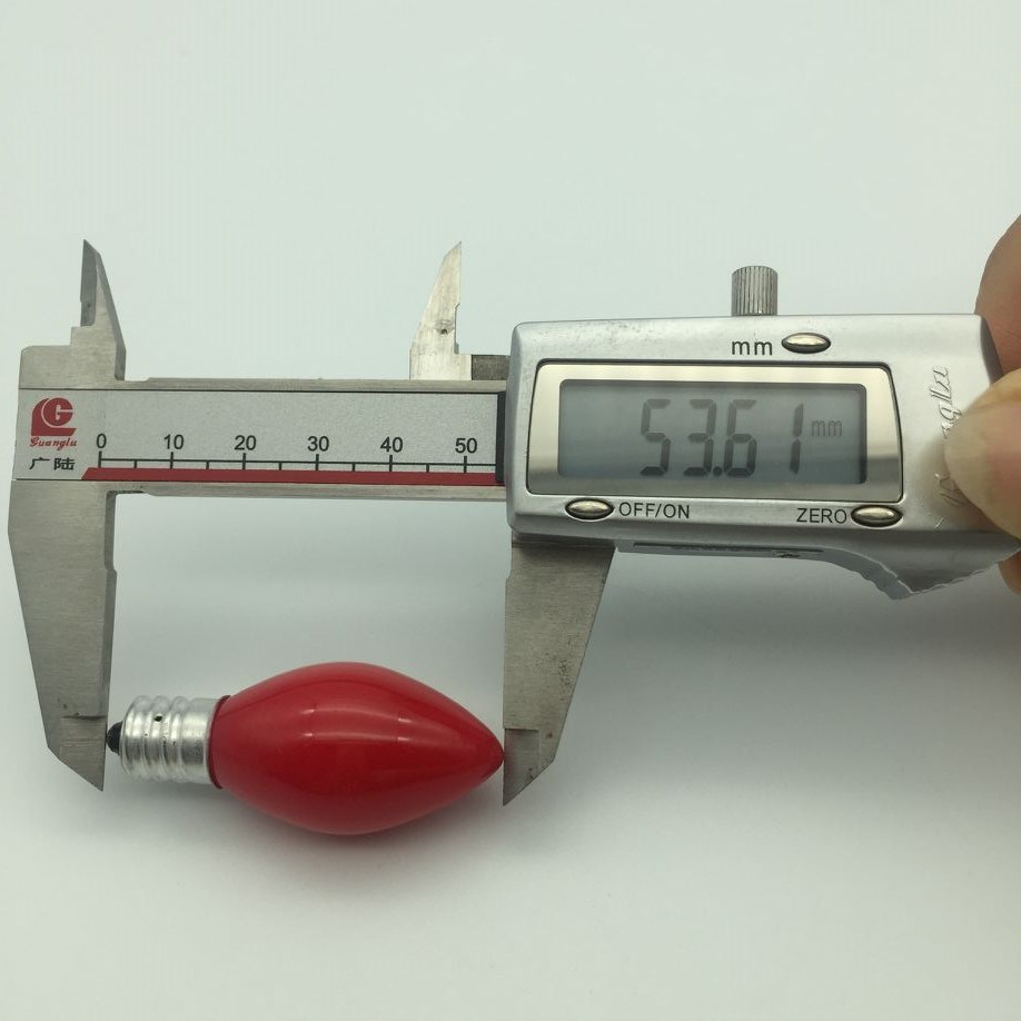 C7E12 small tip Red Lotus desk wax glass incandescent bulb long Ming Buddha lamp electric incense burner bulb