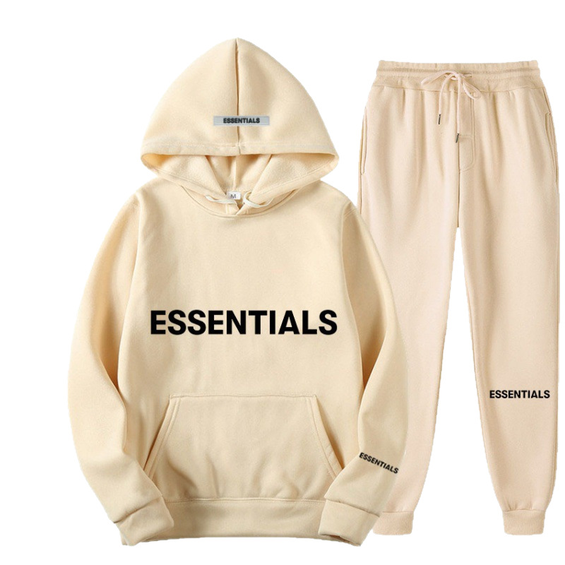 Fear of God Essentials New Sweatshirt Men's and Women's Multi-Line High Street Fashion Brand Autumn and Winter Two-Piece Set
