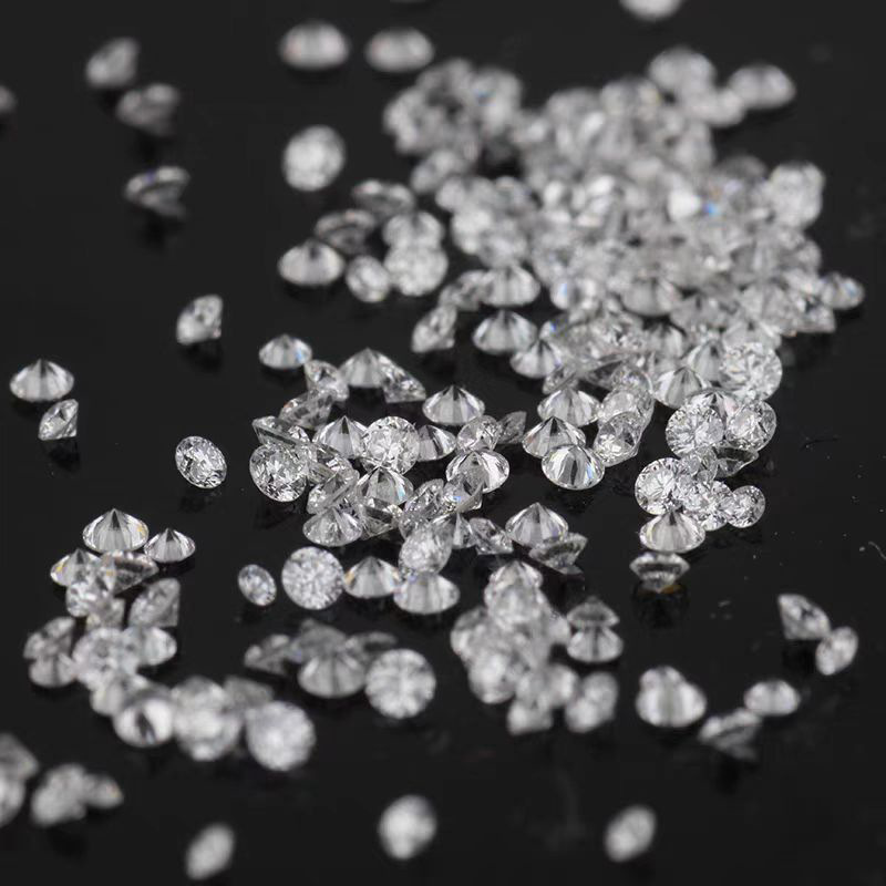Factory Direct Supply of Cultured Diamond Round Cut Small White High Clarity Gemstones for Jewelry