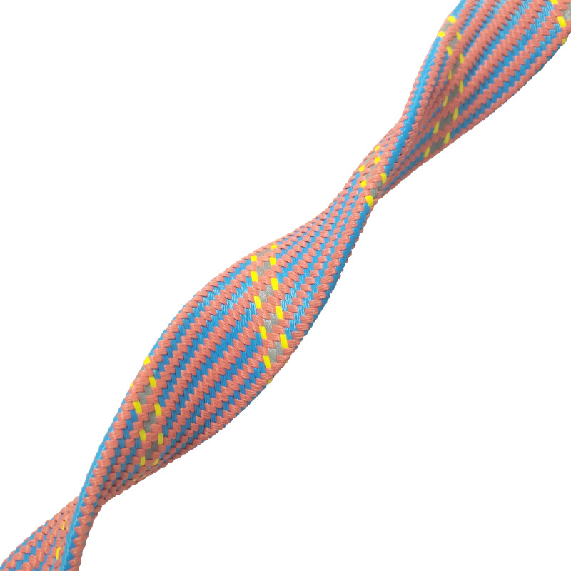 Outdoor Bungee Supplies Safety Belt Matte Nylon Inter-Color 2 Reflective Silk Wrapped Core Braided Rope Oem Customization Factory