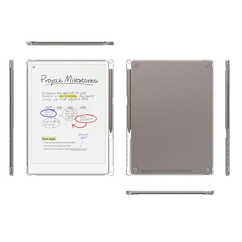 For remarkable paper pro 11.8 e-book airbag anti-fall transparent protective case with pen slot
