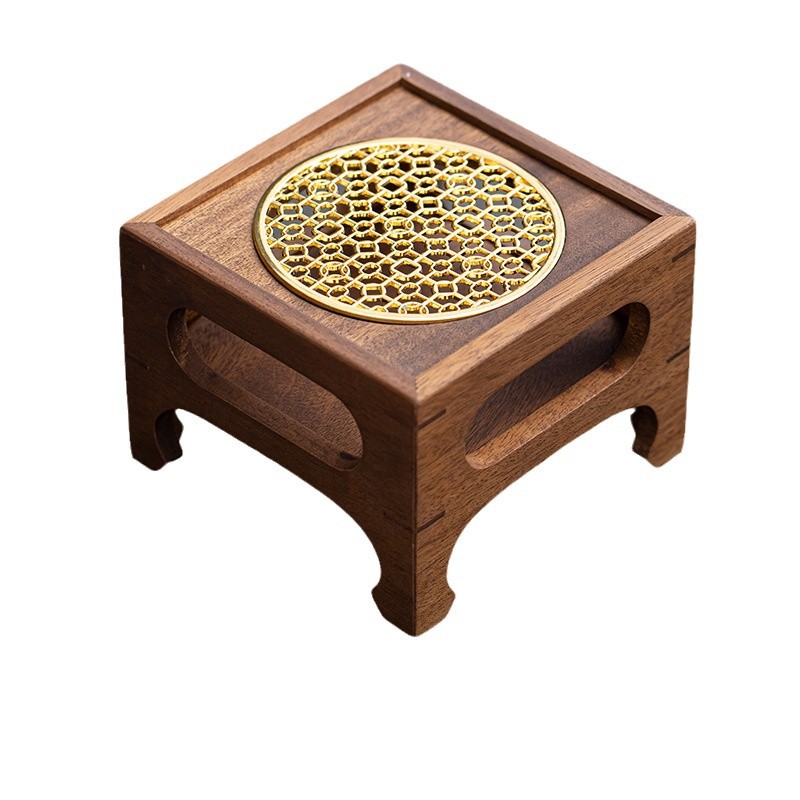 Wholesale walnut solid wood whole wood warm tea table heating warm tea machine warm white wine base candle boiling warm tea stove warm tea