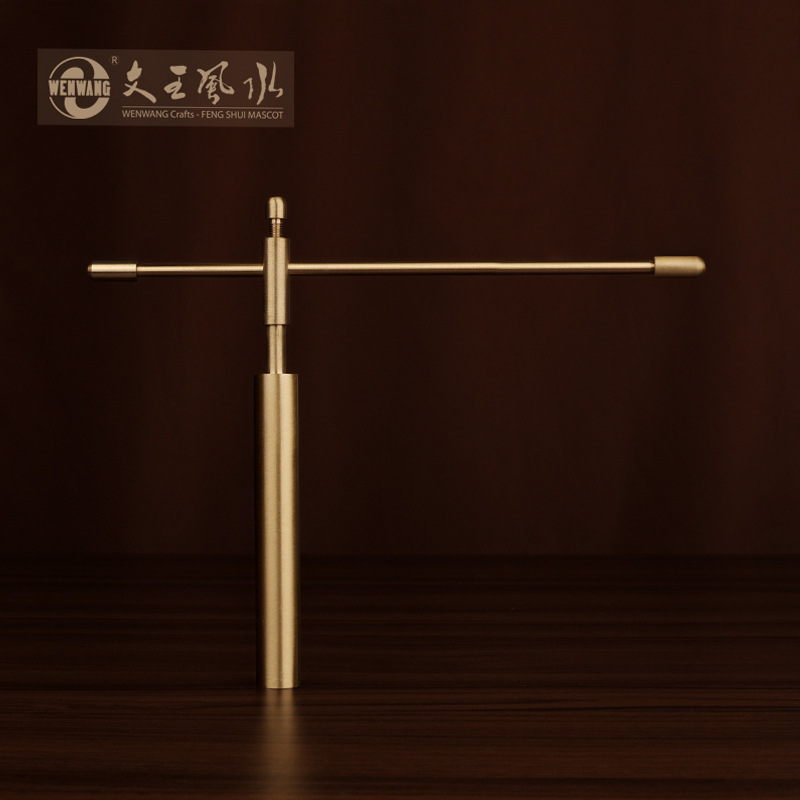 Медный линейка Вэнь Ван, антискользящая, инструмент для фэн-шуй, детектор