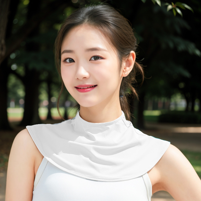 New Ice Silk sunscreen collar women's summer driving anti-ultraviolet neck thin skin care neck sunscreen shawl