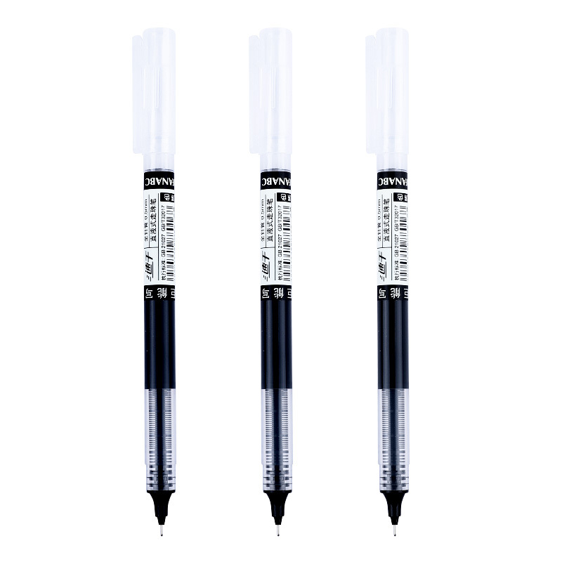 Direct Liquid Ball Pen 0.5mm Gel Pen Quick-drying Pen for Students Carbon Pen Water-based Direct Liquid Pen Signature Pen