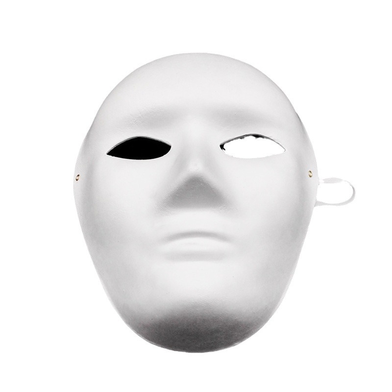 DIY white paper mask men and women pulp blank hand painted mask children kindergarten teaching aids painting mask wholesale