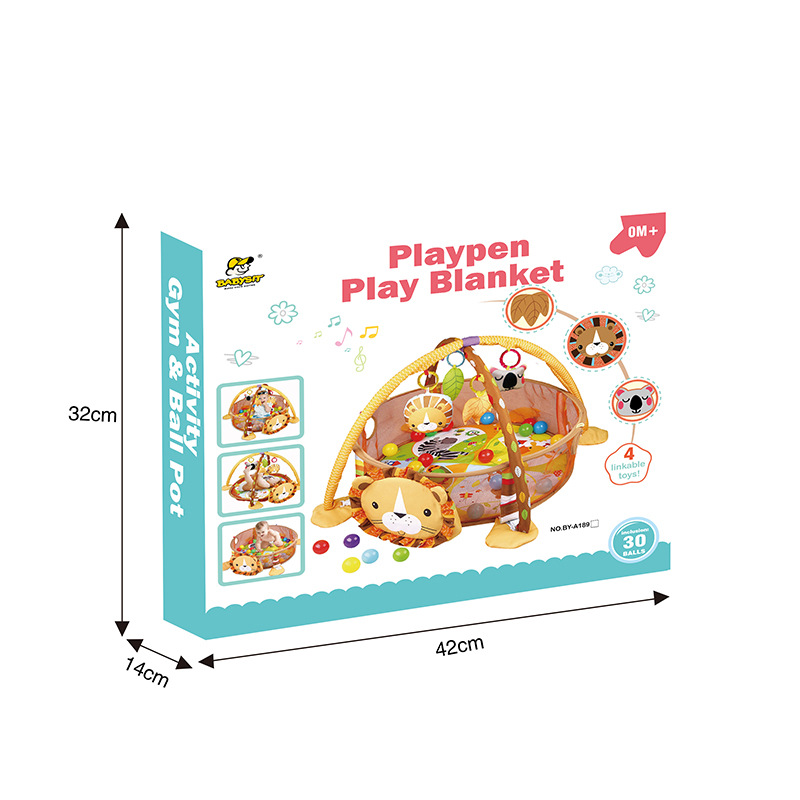 Amazon Hot Sale 0-1 Year Old Baby Gym Rack Grab Le Turtle Ocean Ball Fence Crawling Game Mat Toy