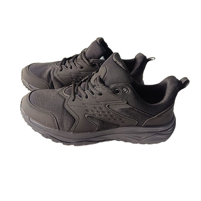 Jihua Light Industry Black Casual Sports Shoes Outdoor Running Shoes Spring and Autumn Physical Fitness Shoes New Fire Fighting Training Shoes