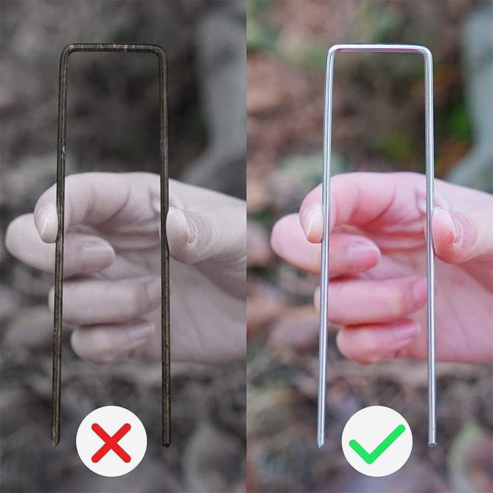 Stainless steel anti-grass cloth ground nail anti-cat mat fixed U-shaped gasket ground nail combination galvanized U-shaped nail for agricultural irrigation