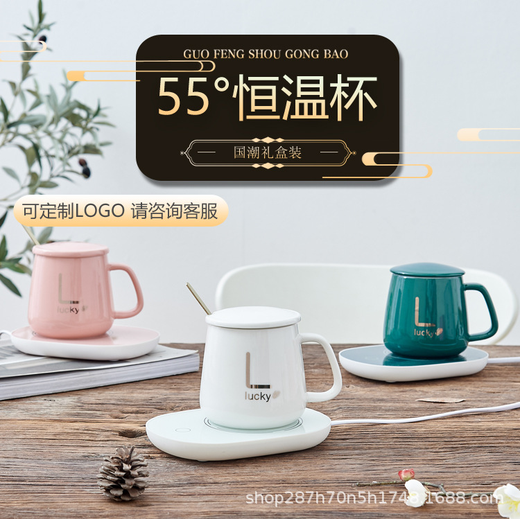 Cup Customized Accompanying Gift suit Ceramic Water Cup with Lid Gift Opening Gift Mug Gift Box High Color Value