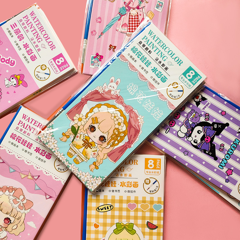 Watercolor Gouache for Children Coloring Watercolor Paint Coloring Drawing Sticky Notes DIY Kindergarten Graffiti Picture Book Painting Book