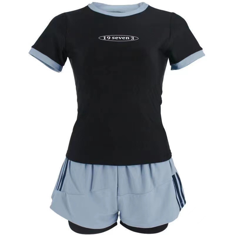 Women's Swimsuit Summer Split Conservative Student Swimsuit Two-Piece Set to Cover Belly and Look Slimming Look 2025 New Seaside Sun Protection Swimsuit