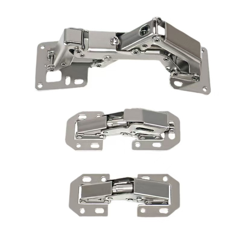 Non-opening stainless steel cabinet door hinge hinge spring hinge wardrobe hardware damping hydraulic buffer folding artifact
