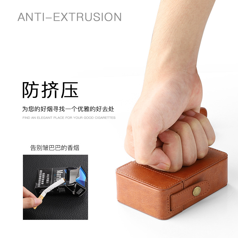 Cigarette Case Protective Cover Leather Cigarette Case Gift Wrapping Cigarette Leather Protective Cover