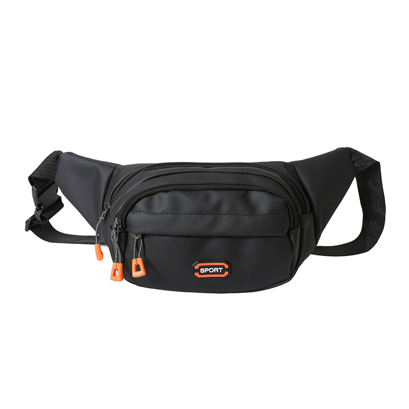 New Simple Solid Color Waterproof Men's and Women's Waist Bag Shoulder Crossbody Bag Outdoor Chest Bag Cross-border Sports Waist Bag
