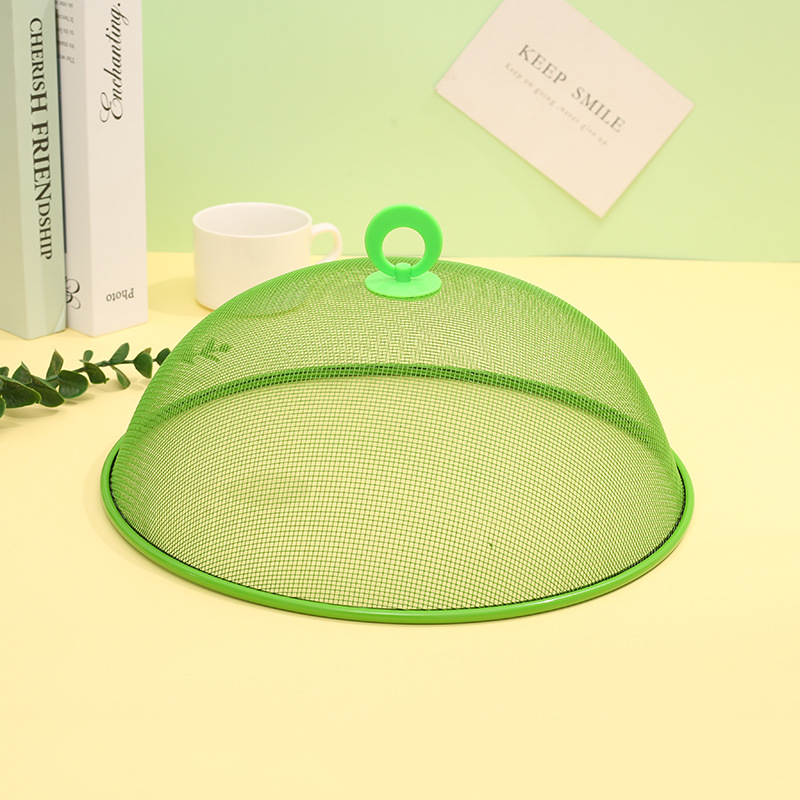 Dining Table Food Dust-Proof and Insect-Proof Dish Cover Round Dense Hole Food Cover Gift Metal Basket Food Cover Manufacturer Wholesale
