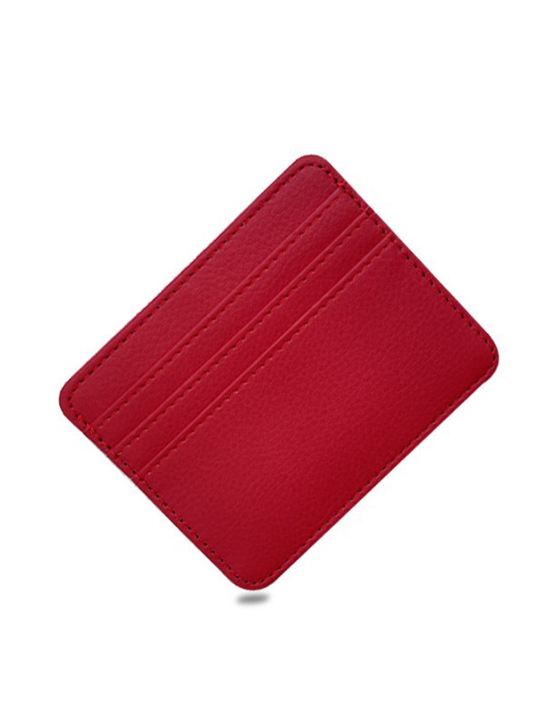 Casual Thin Large-Capacity Small Card Holder Multi-Function Card Slot for Men and Women Exquisite Leather Pu Card Holder Card Holder Wholesale