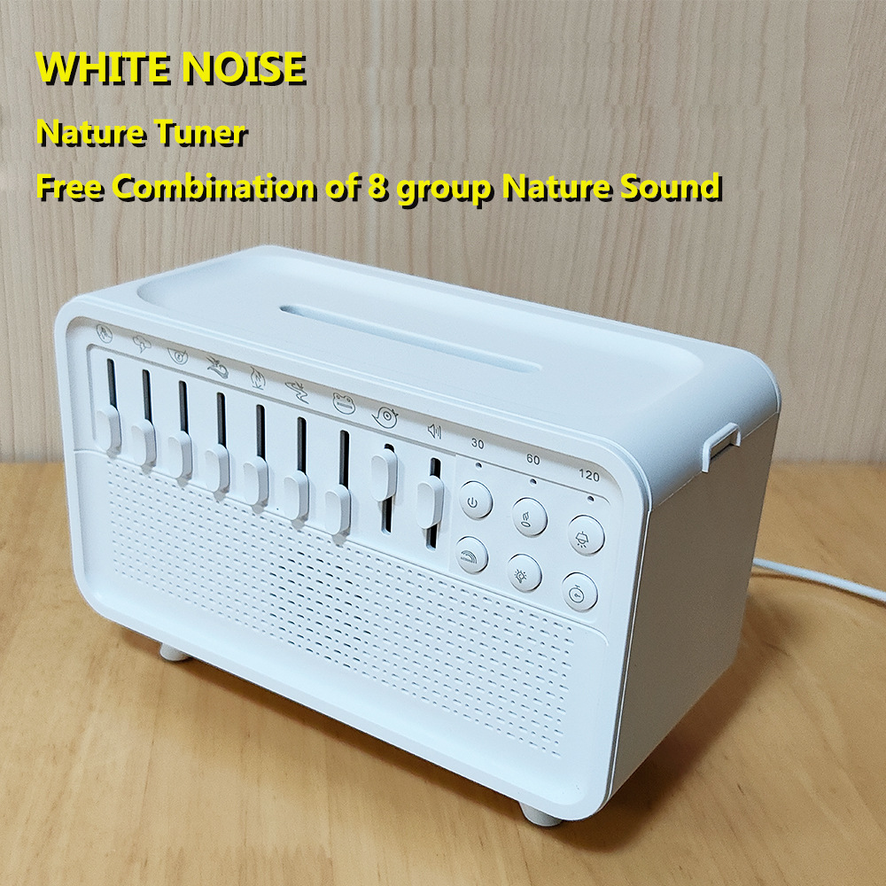 2025 White Noise Sleep Device, Cross-Border Best-Selling Flame Humidifier, Aromatherapy Machine Sleep Device Speaker