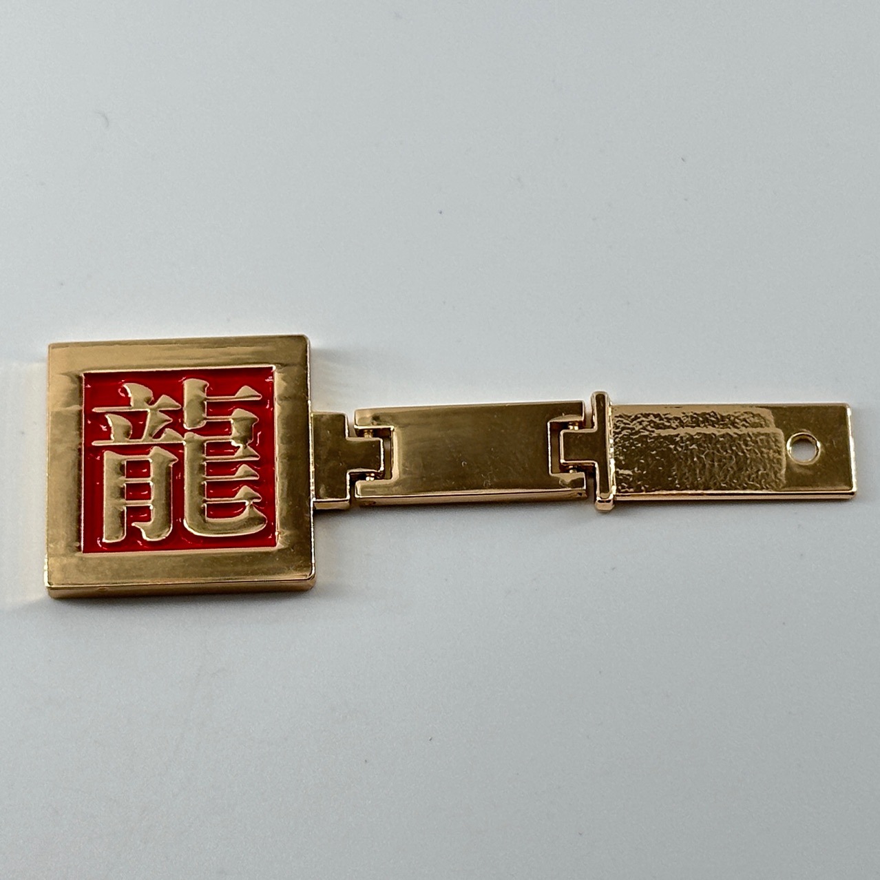 Блокнот с металлической пряжкой, трехсекционный, с подвижной пряжкой, узор дракона, цветная капля