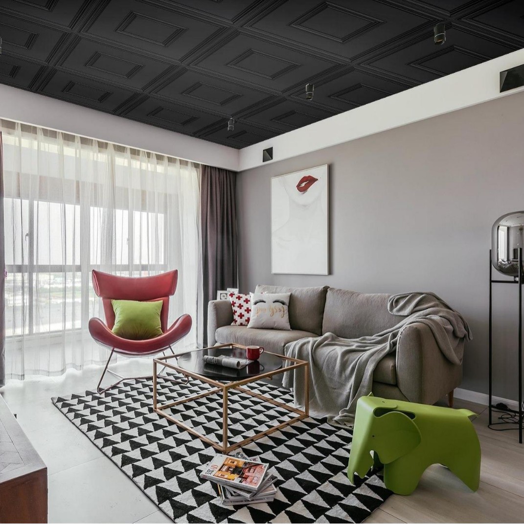 Cross-border American Home Decoration Integrated Ceiling PVC Ceiling Environmental Protection Formaldehyde-free Moisture-proof Flame Retardant 3D Wall Panel