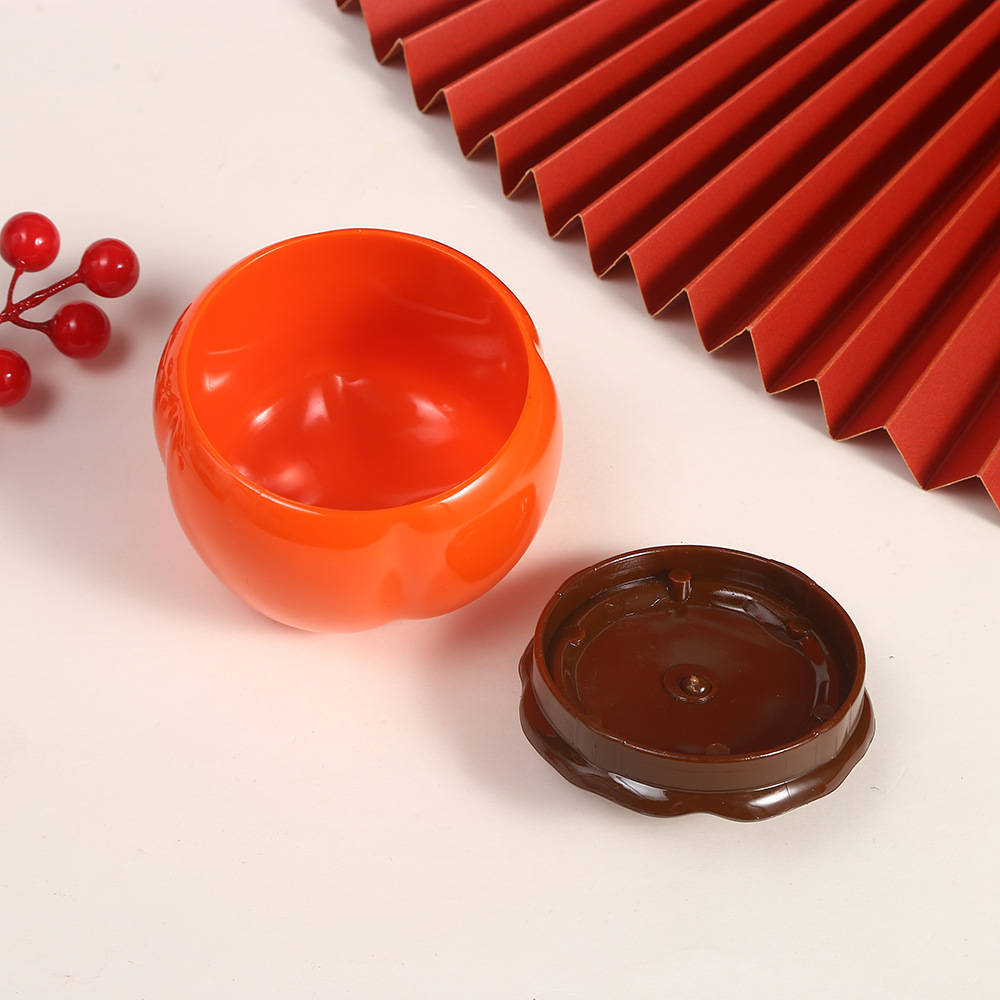 Shishi Ruyi Imitation Porcelain Tea Can, Housewarming Celebration, Simulated Persimmon Ornaments, New Home Moving Ceremony, Moving Supplies