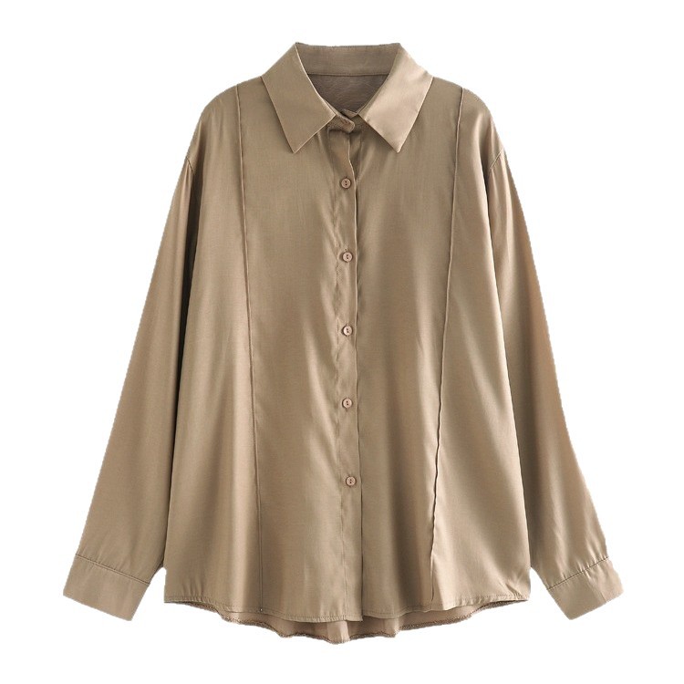 White Shirt Women's Spring & Fall New Versatile Design Niche Top Light Mature Long-Sleeved Bottoming Layered Shirt Jacket