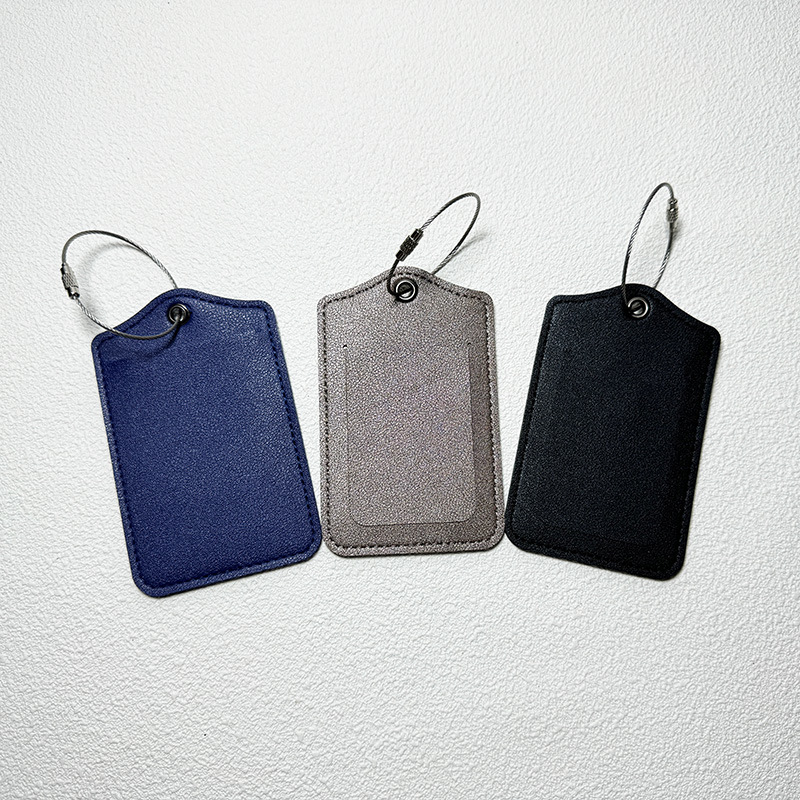 Hot Selling in Stock Multi-Color Airplane Boarding Pass Creative Suitcase Tag Checked Boarding Leather Pu Luggage Tag