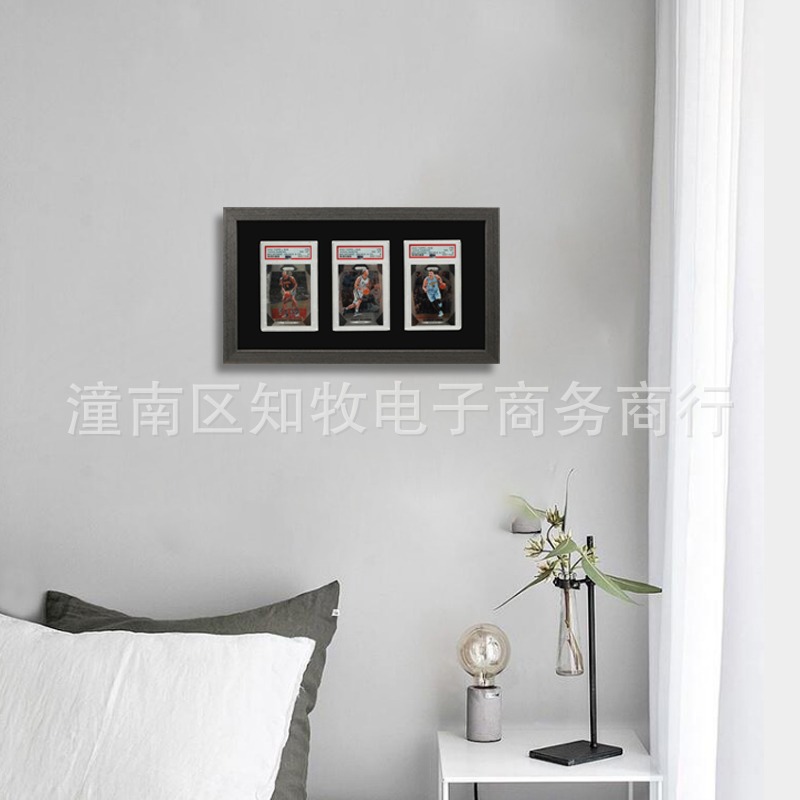Pony Polly PTCG Baokemeng PSA Rating Card Brick Frame BGS Star Card Three-Grid Photo Frame Wood Mounted Frame Card Wall