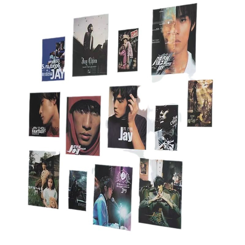 Jay Chou album poster kraft paper wall room decoration wall bedroom background layout dormitory painting stickers