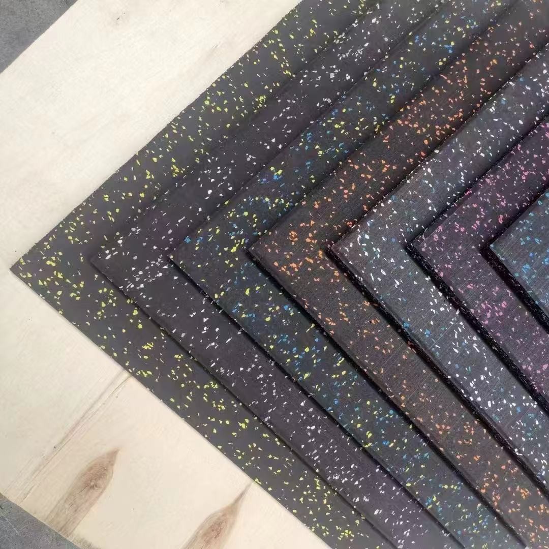Gym Rubber Floor Mat Sound Insulation Shock Absorption Floor Rubber Strength Area Sports Floor Composite Rubber Floor Mat