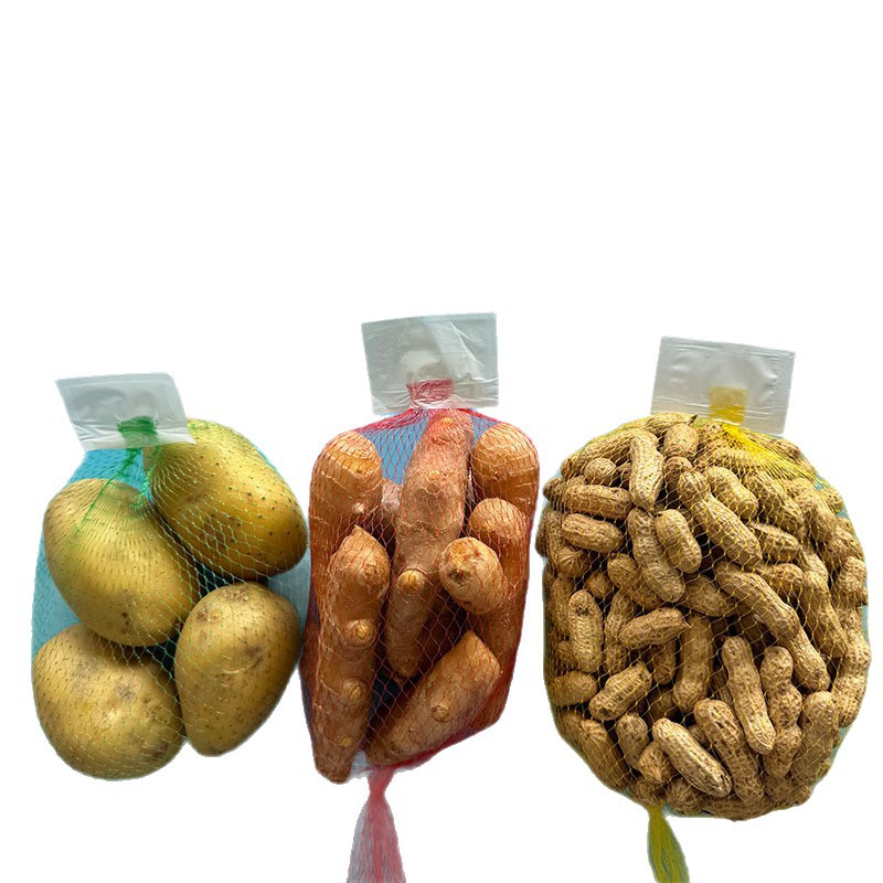 Source Factory Wholesale Large Quantity of Various Colors Vegetable Packaging Thickened Coarse Mesh Hard Material Large Mouth Bag White Label Mesh Bag